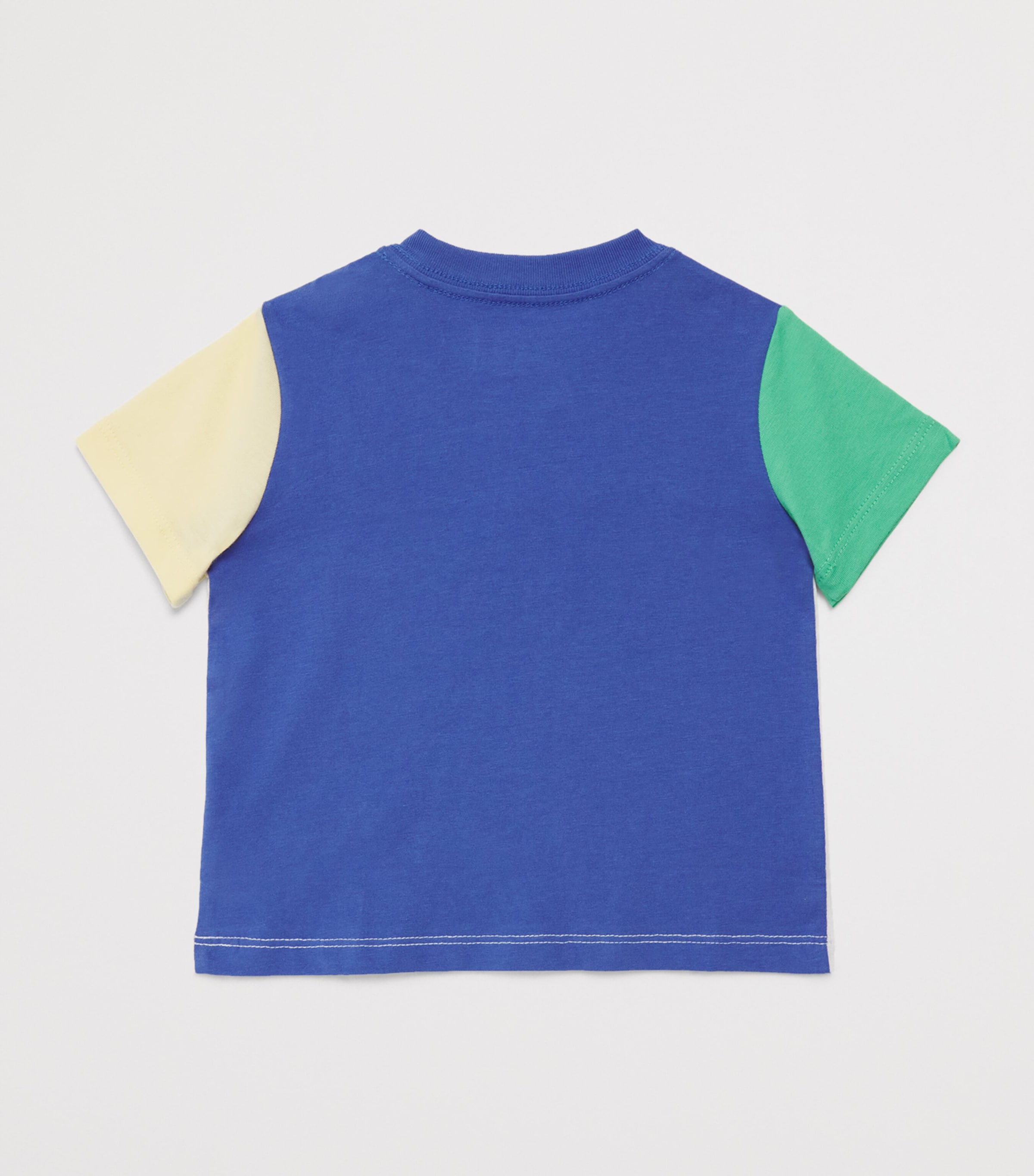 Ralph Lauren Kids Cotton Colour-Block T-Shirt (3-24 Months) Blue Mu Image 2