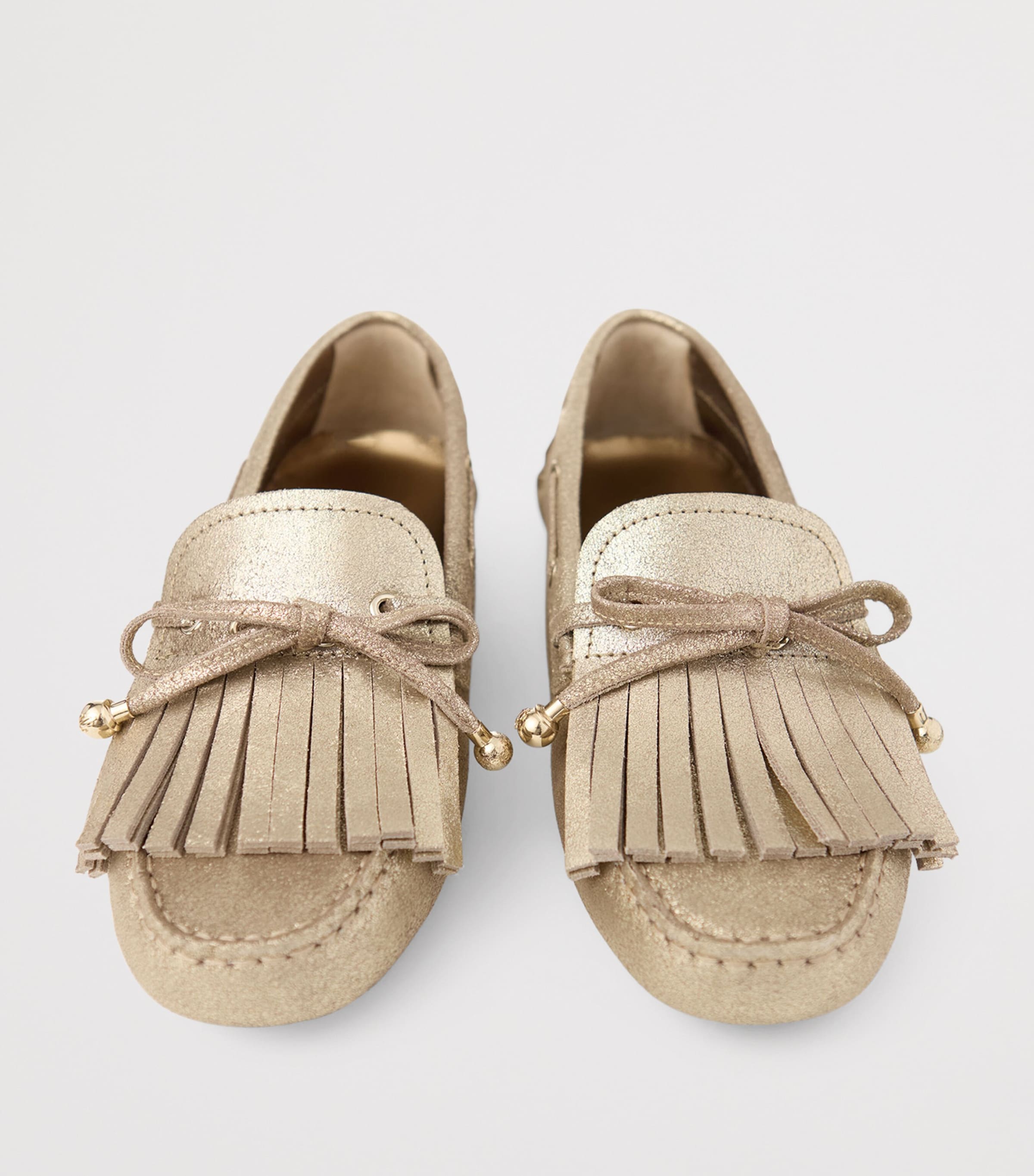 Manon Flat Suede Loafers GOLD/GOLD Image 3