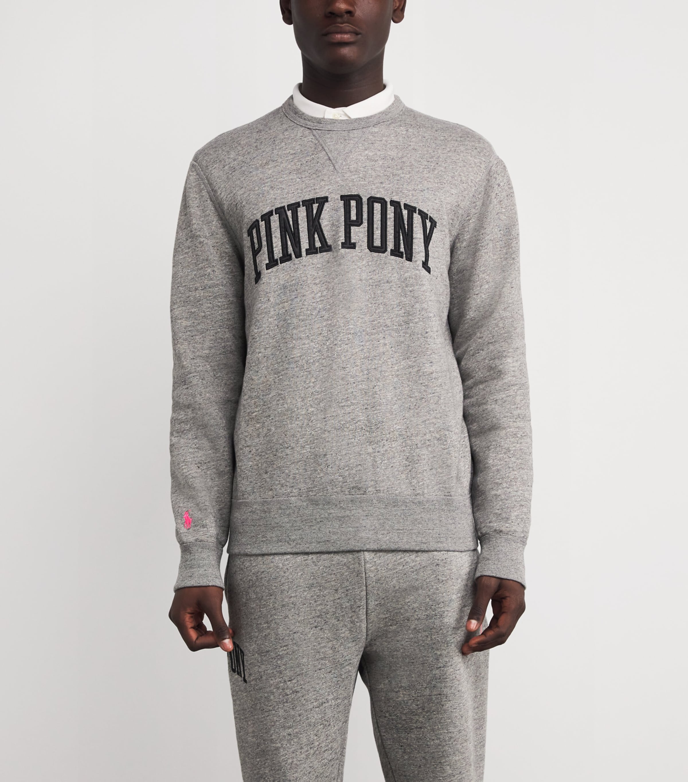 Cotton Graphic Sweatshirt DARK GREY HEATHER Image 3