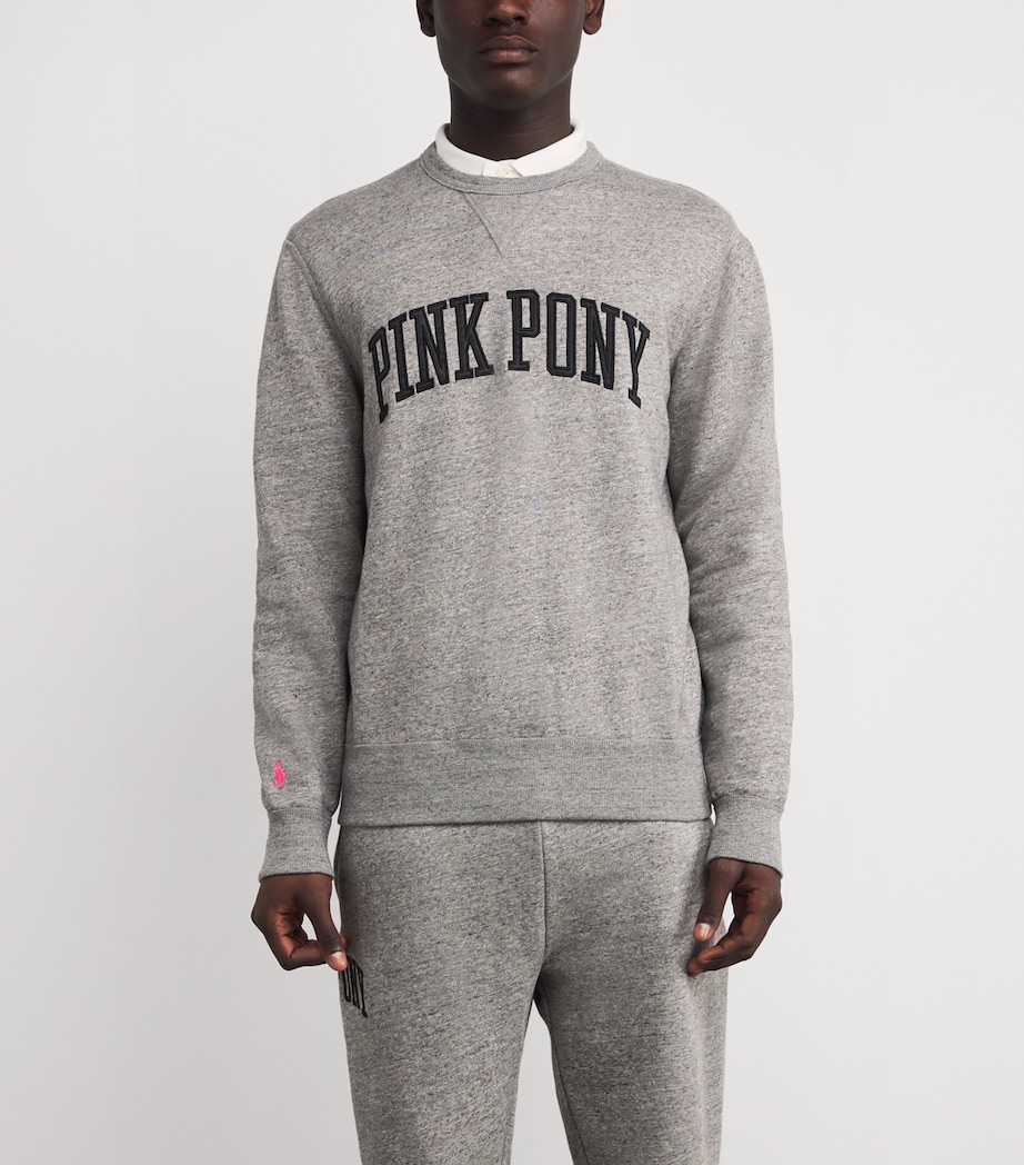 Cotton Graphic Sweatshirt DARK GREY HEATHER Image 3