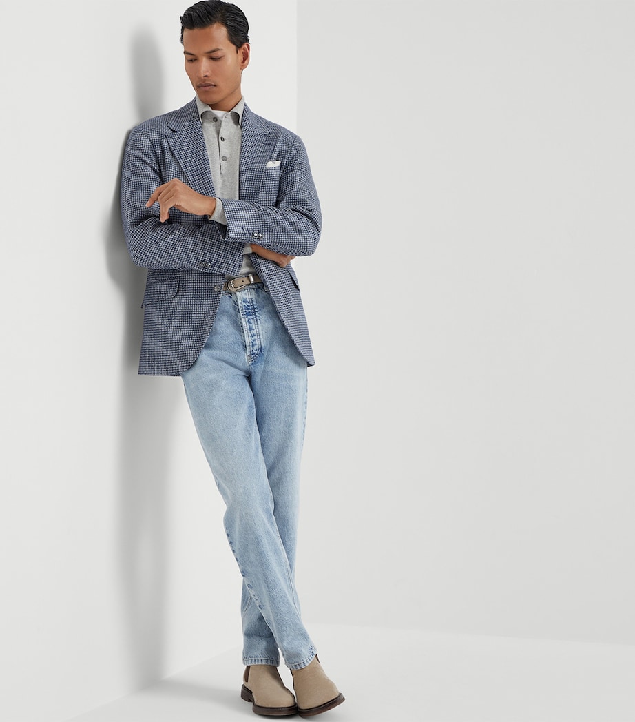 Cashmere Long-Sleeve Polo Sweater CK773 Image 4