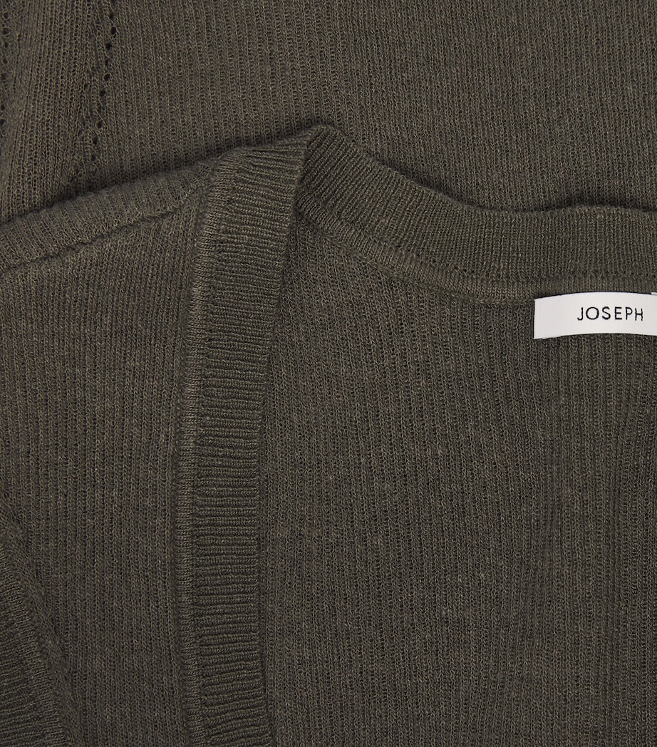 Joseph Womens Knit Scoop-Neck AlaouTop Palm Leaf Image 6