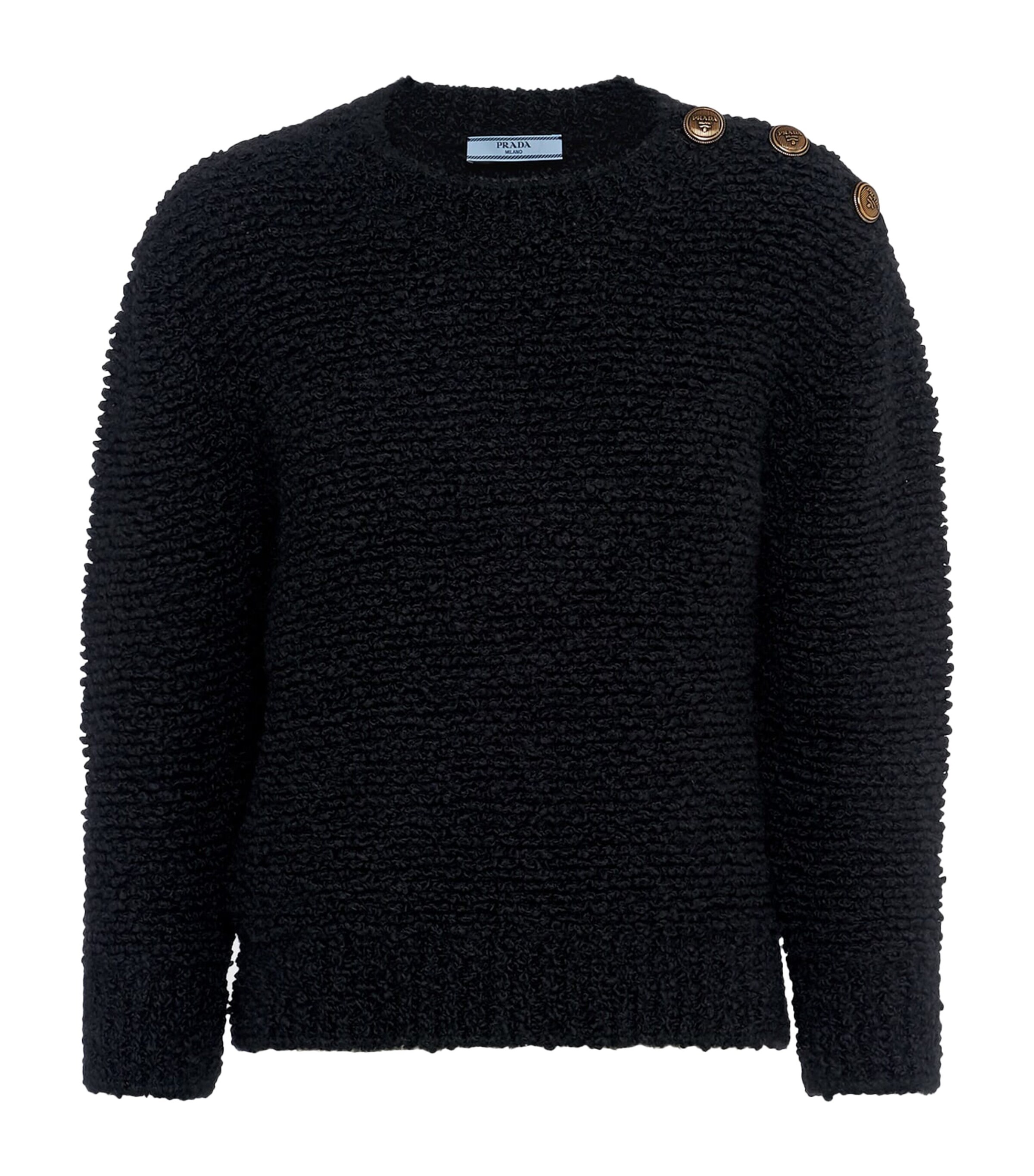 Prada Womens Mohair Bouclé Sweater Image 1