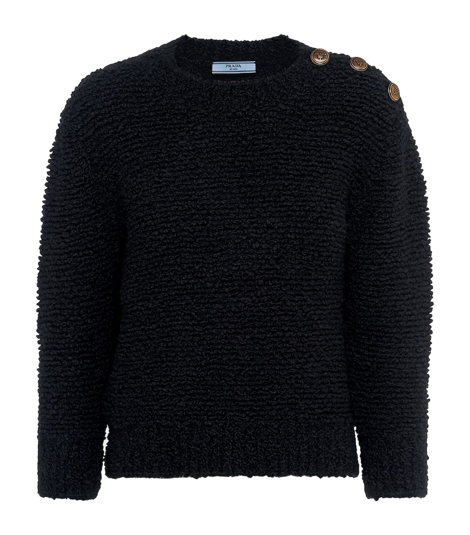 Prada Womens Mohair Bouclé Sweater Image 1