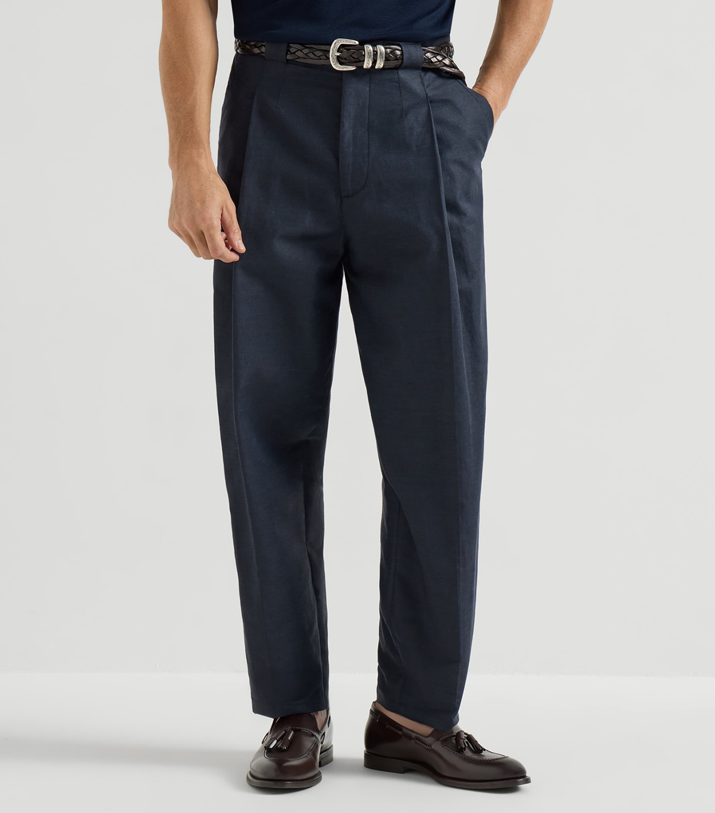 Cotton-Linen Panama Trousers C2485 Image 3