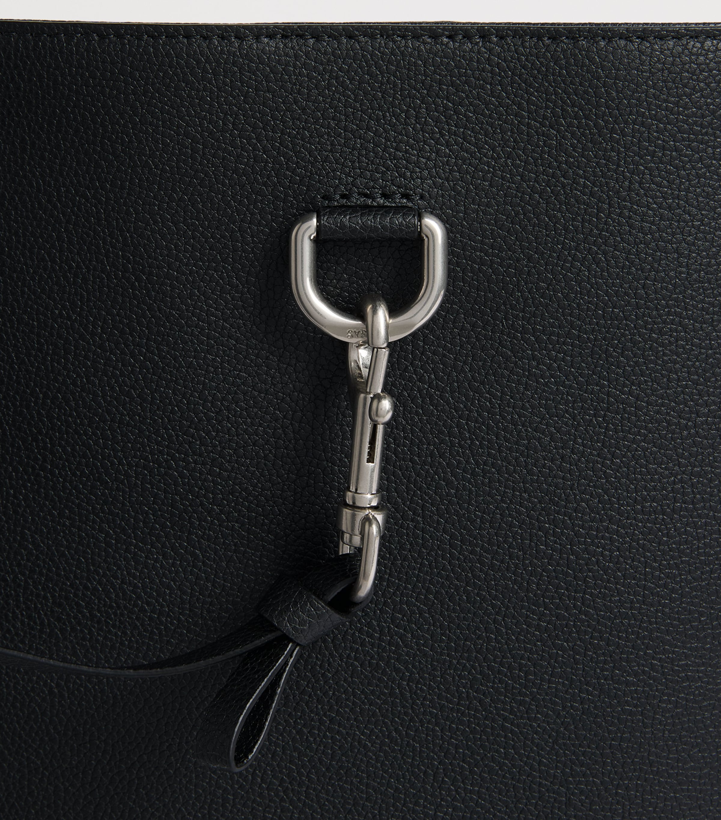 System Leather Anchor Shoulder Bag Black Image 6