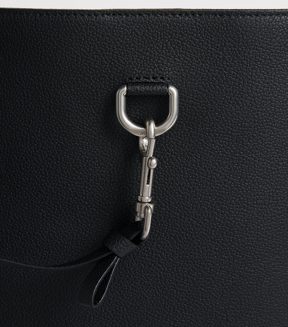 System Leather Anchor Shoulder Bag Black Image 6