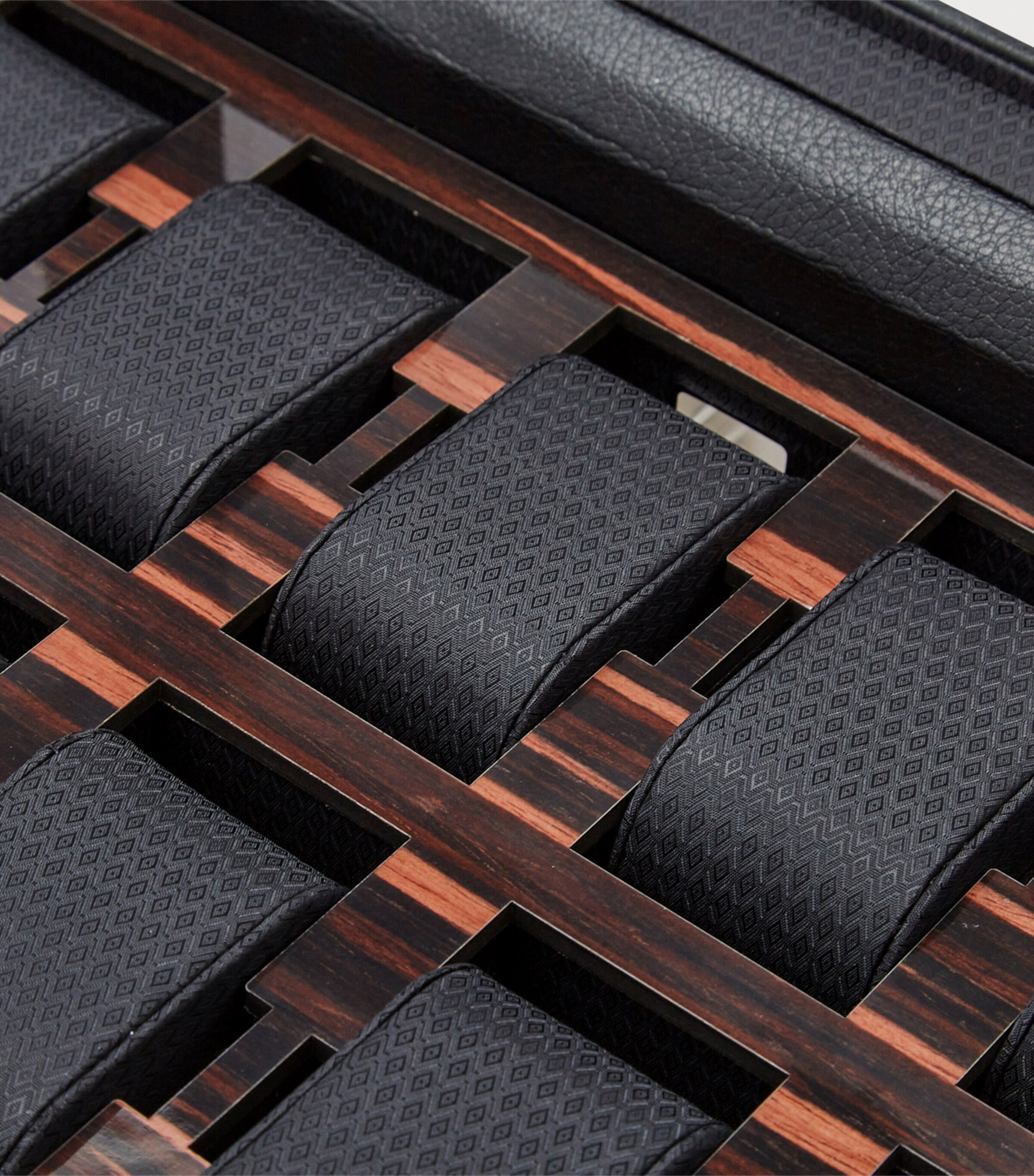 WOLF Vegan Leather Roadster Watch Box Black Image 5