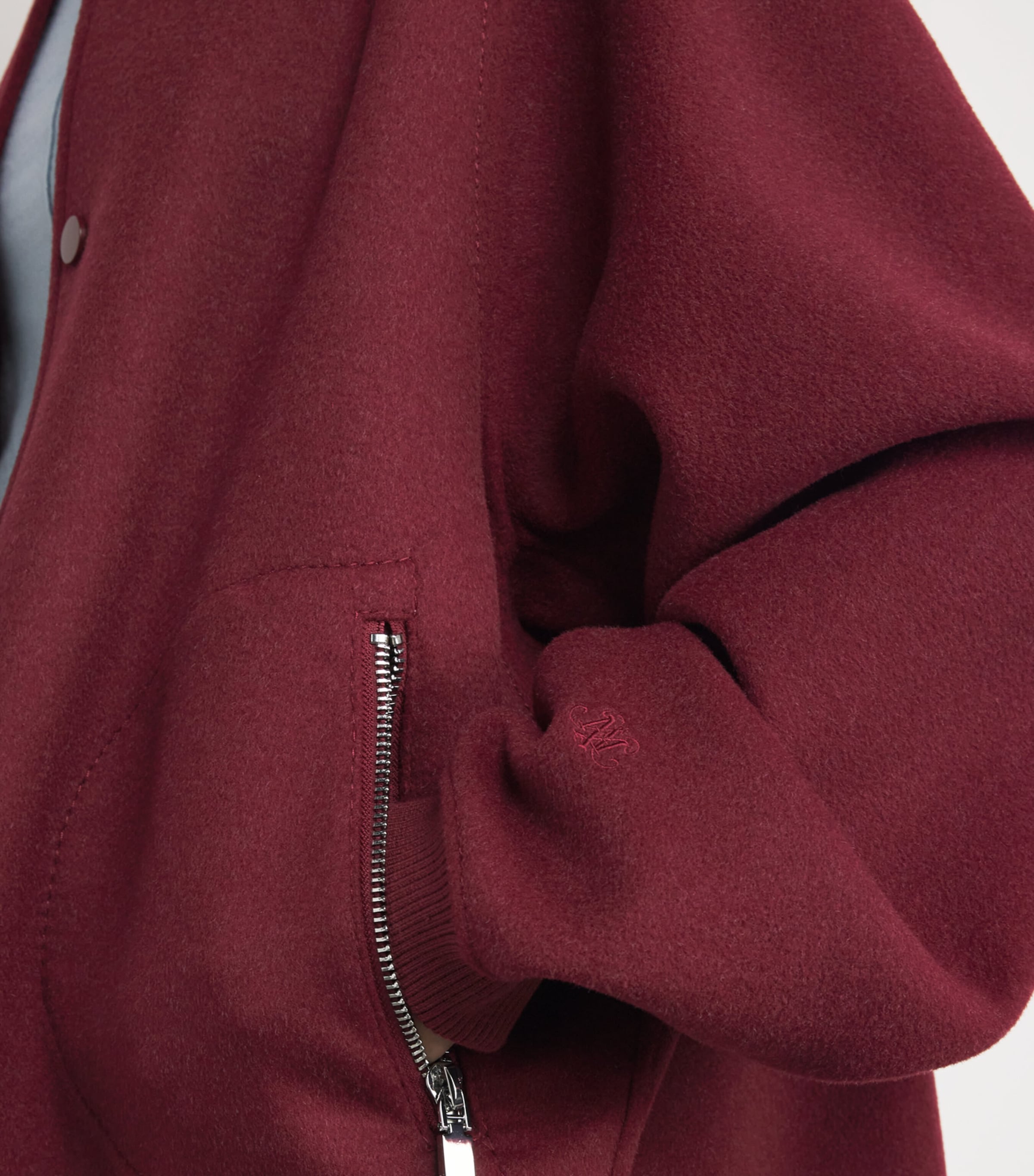 Virgin Wool Bomber Jacket BORDEAUX Image 6