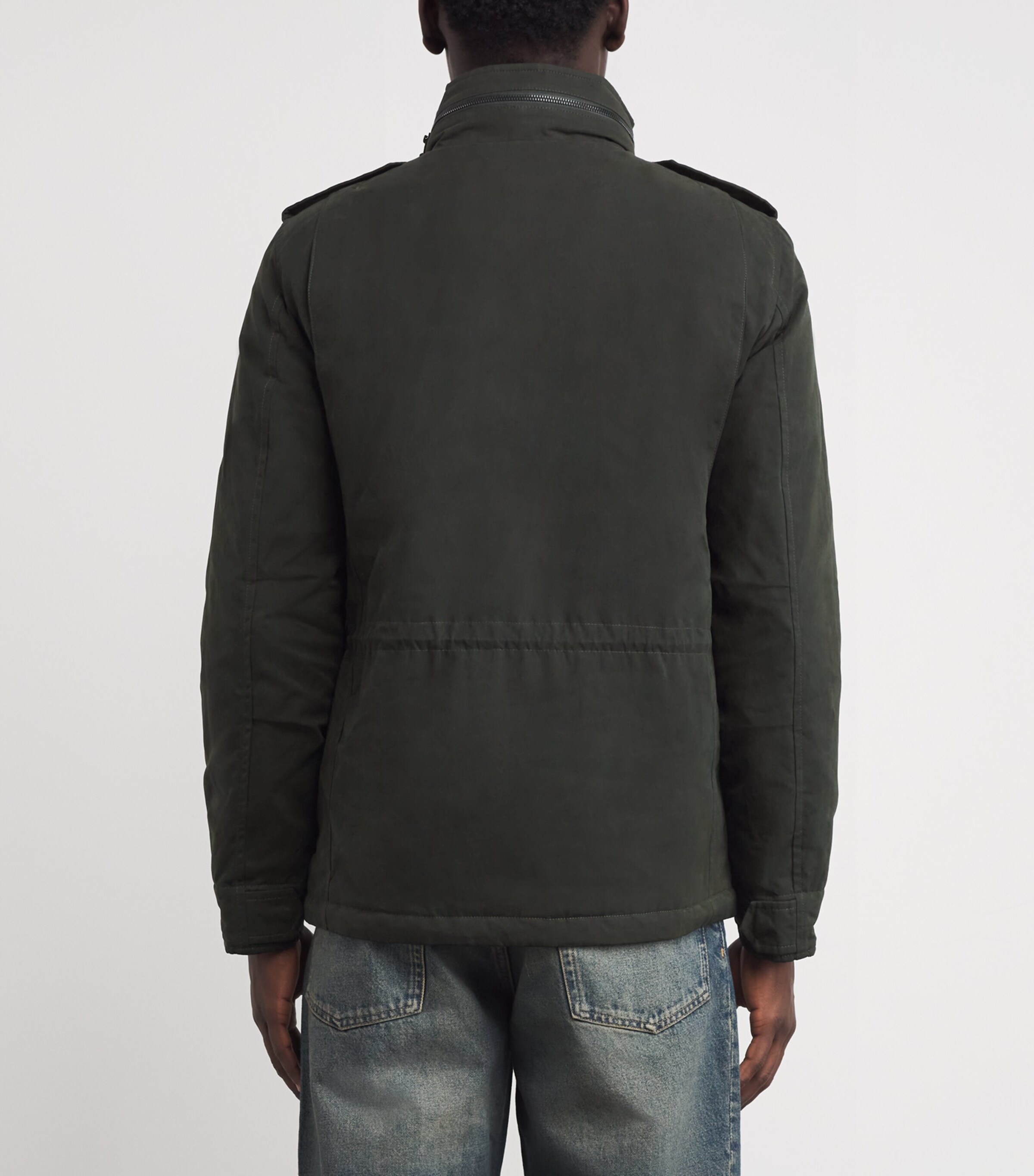 Aspesi Mens Canvas Water-Resistant Field Jacket Verdonegreen Image 4