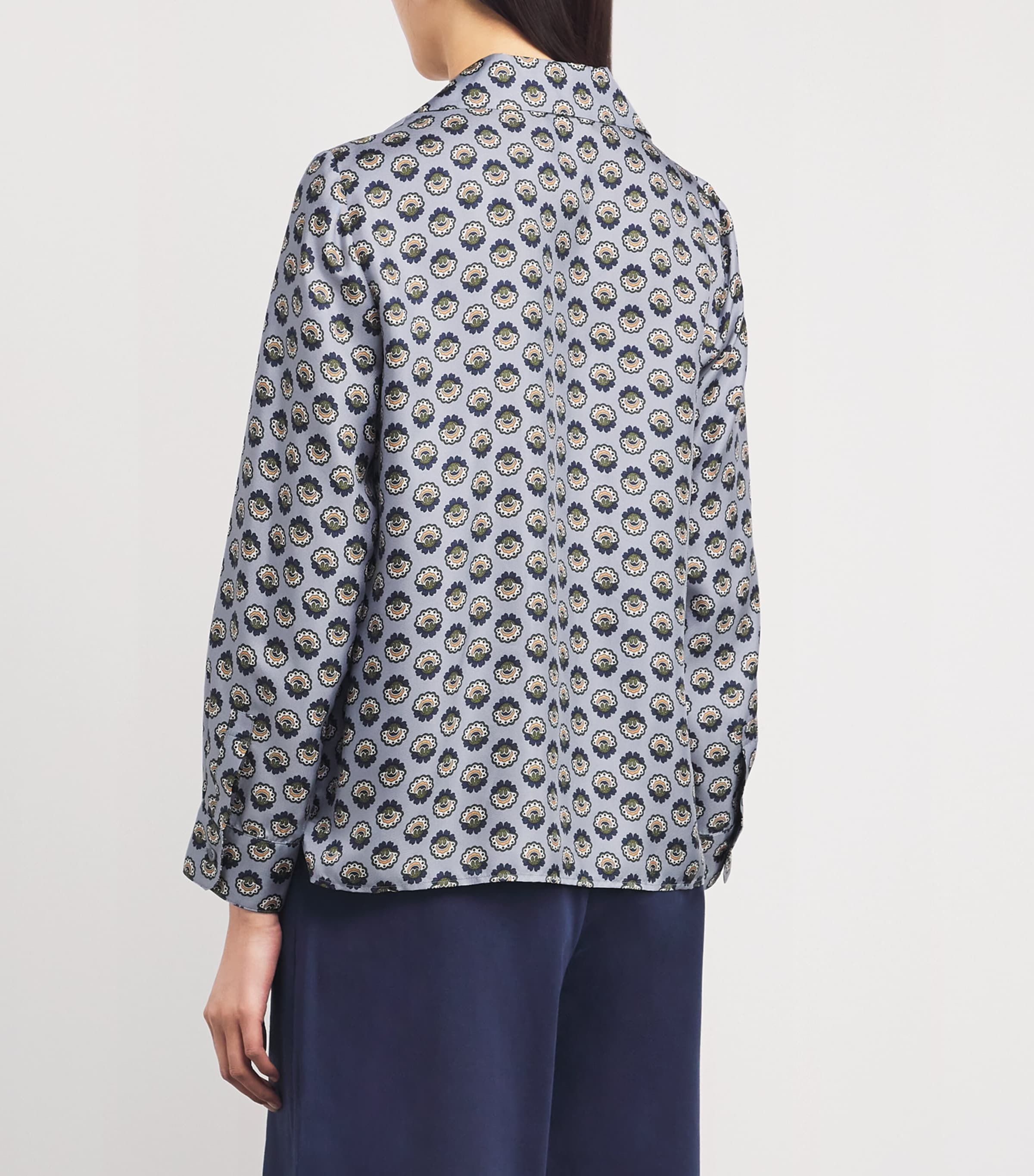 Silk Printed Shirt LIGHT BLUE Image 4