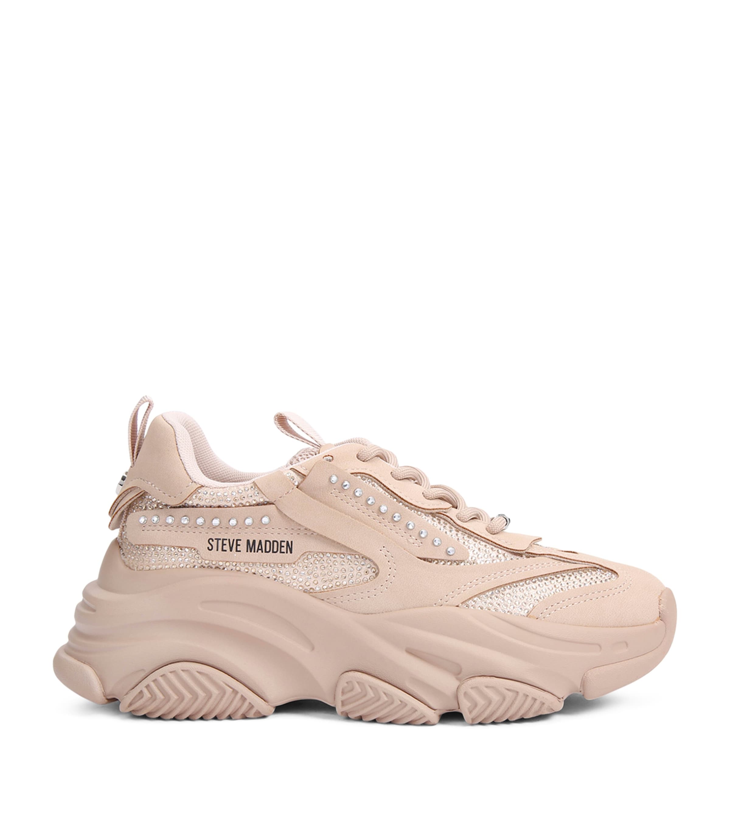 Steve Madden Suede-blend Possession-r Sneakers In Brown