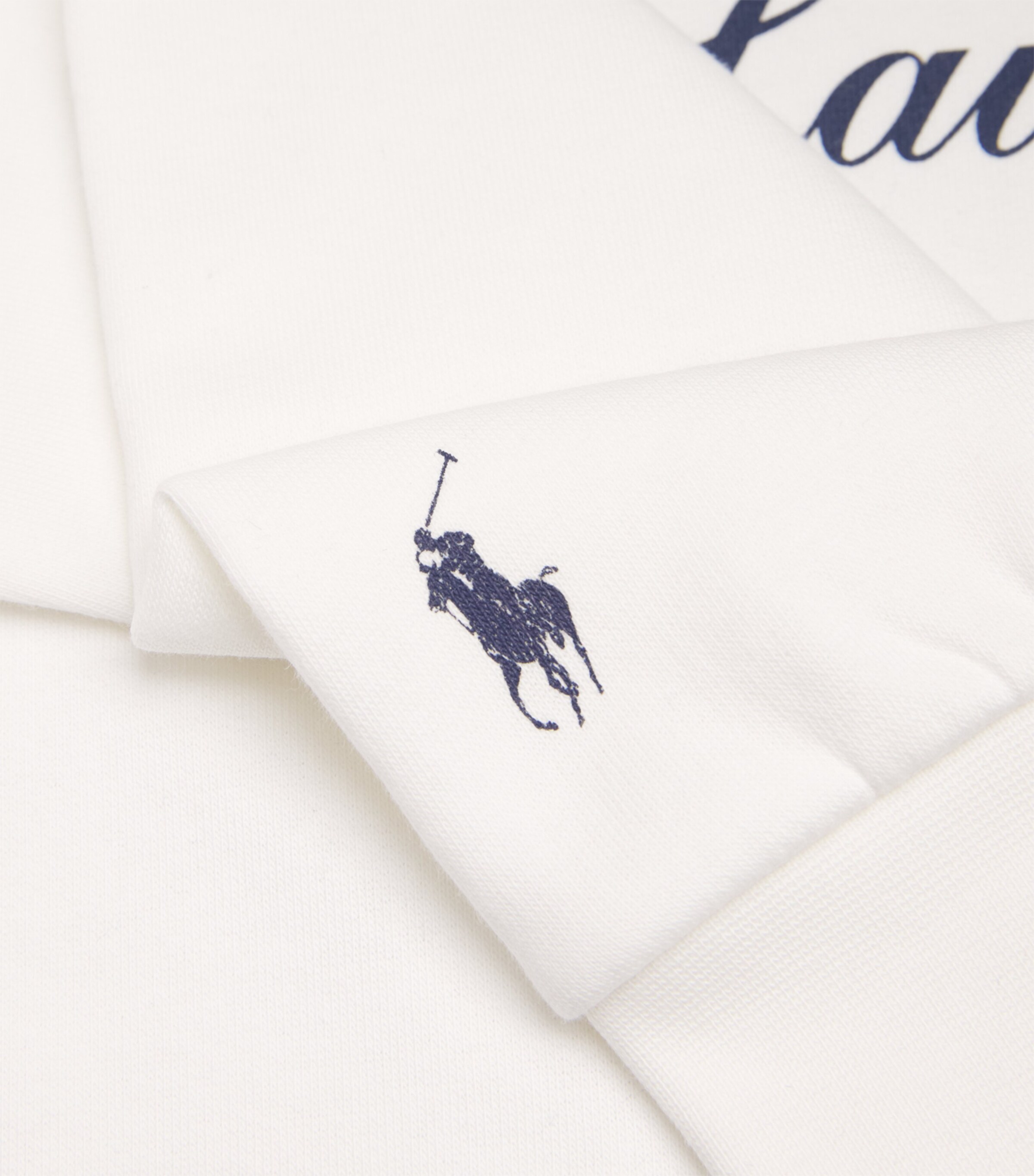 Cotton-Blend Polo Crest Hoodie WHITE Image 5