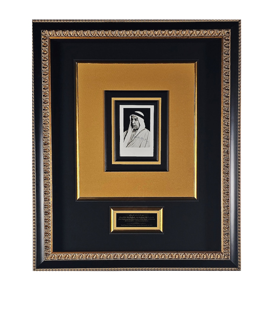 Leipzig Galleries Autographed Sheikh Abdullah Al‑Salim Al‑Sabah Photo Display Image 1