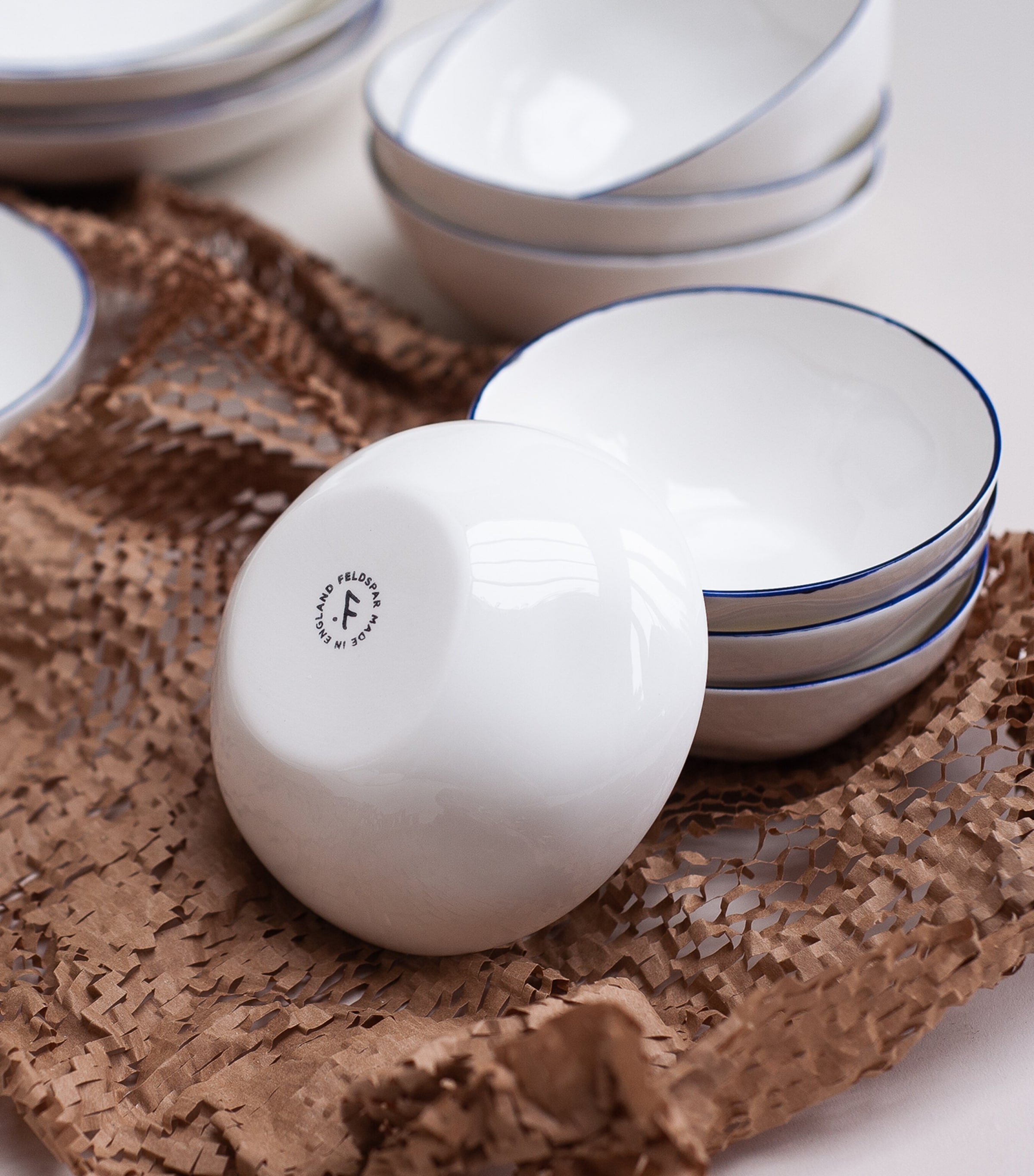 Set of 4 Cobalt Ice Cream Bowls (13cm) COBALT (BLUE) Image 4