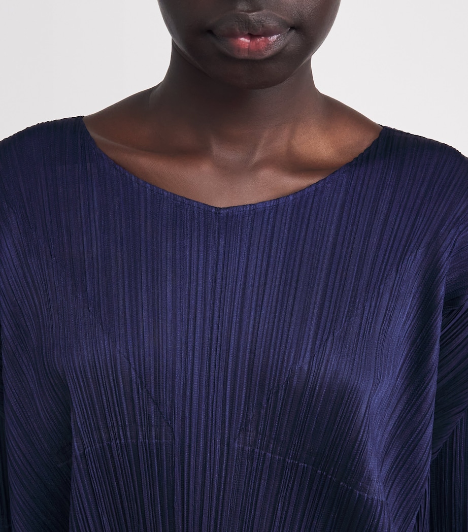 Pleats Please Issey Miyake Womens Efficient Square 2 Top Dark Navy Image 3