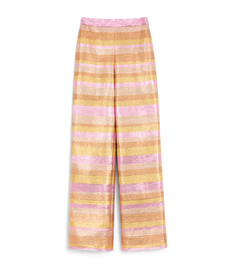 Valentino Womens Metallic Stripe Trousers Image 1