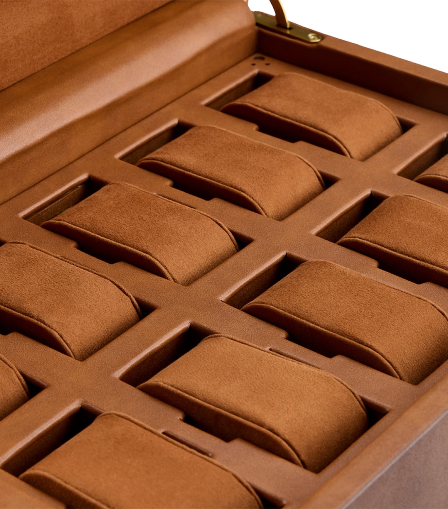 WOLF Brogue 10-Piece Watch Box Burnished Brown Image 4