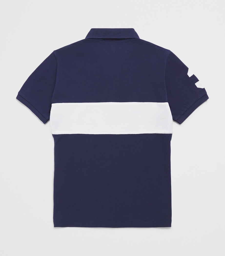 Cotton Big Pony Polo Shirt (6-14 Years) NAVY/WHT P Image 2