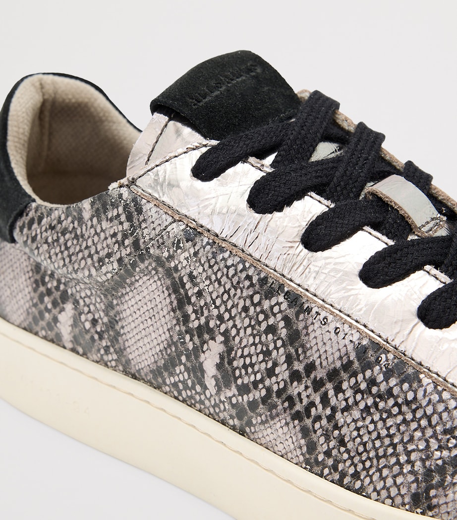 Leather Snake-Effect Shana Sneakers SILVER/BLACK Image 5