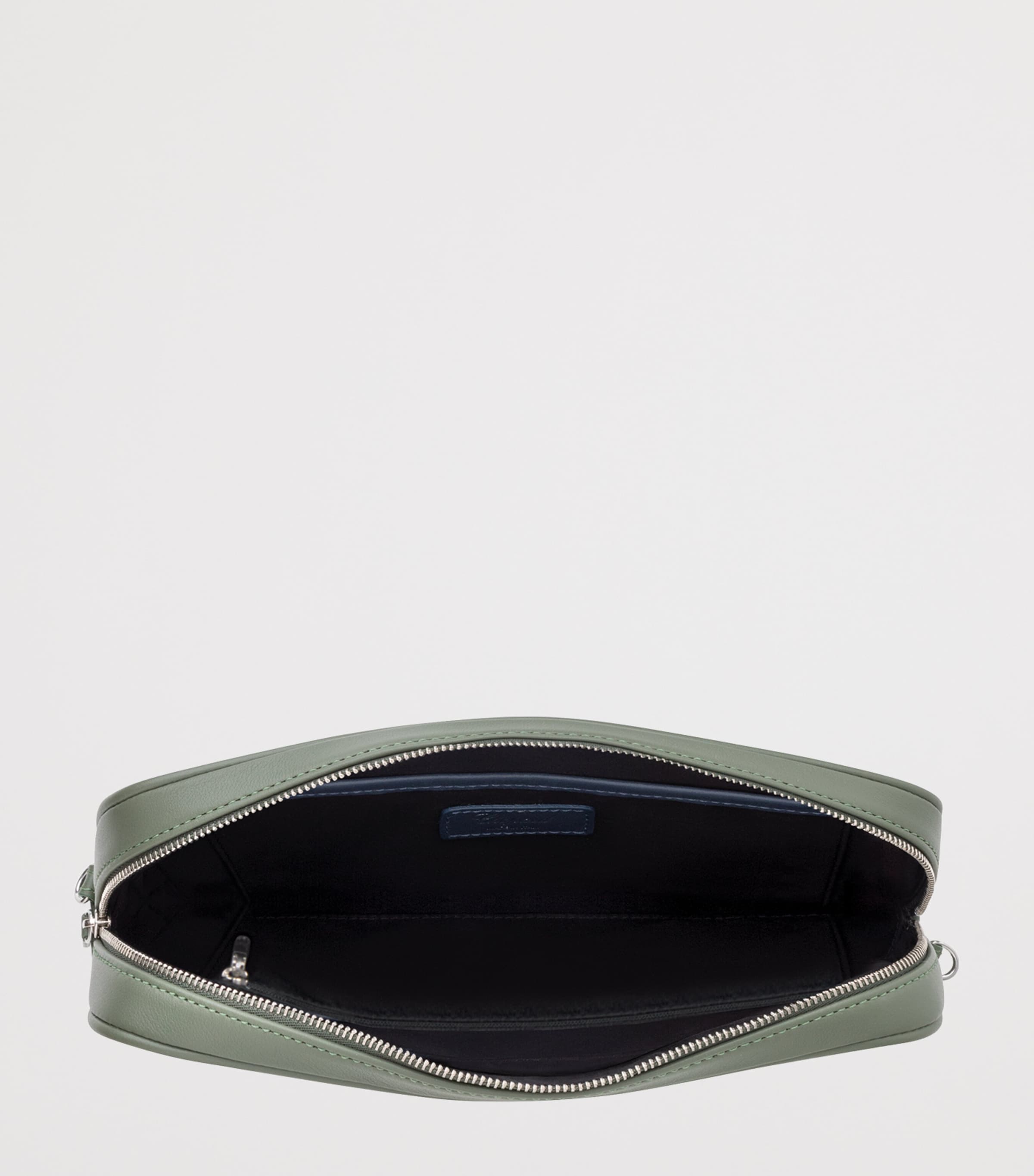 Small Leather Heritage Pouch GREEN/BLUE Image 3