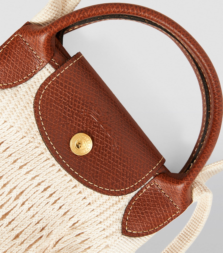 Large Le Pliage Filet Mesh Bag 037 ECRU Image 7