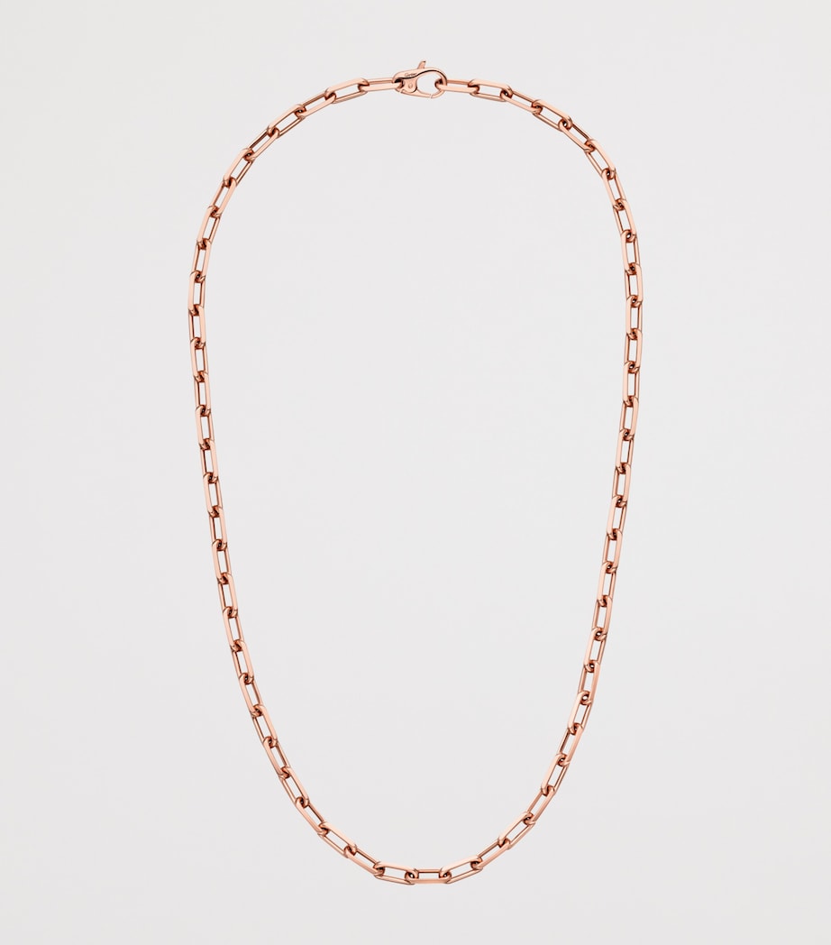 Medium Rose Gold Santos de Cartier Chain Necklace ROSE GOLD Image 4