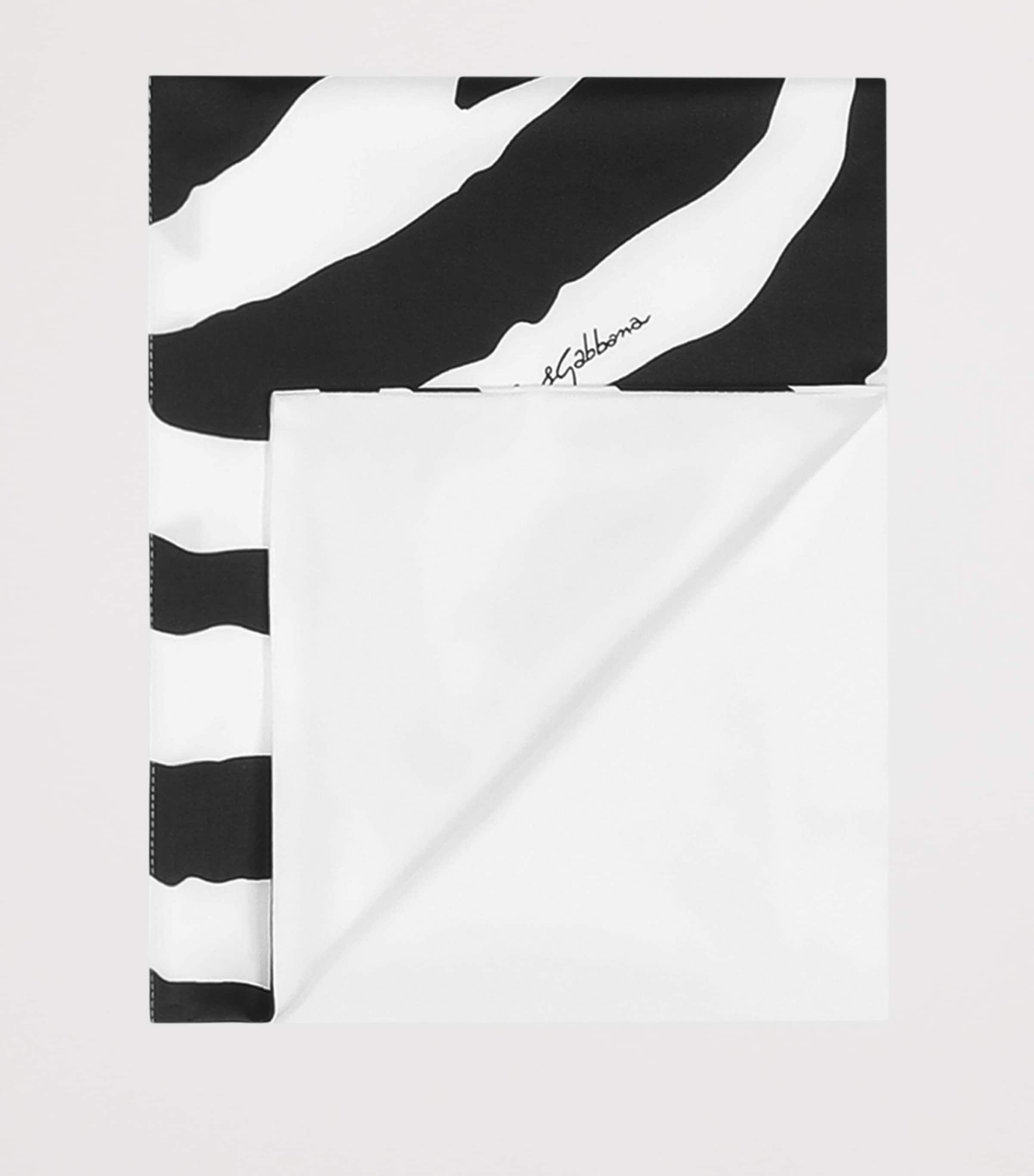 Set of 2 Cotton Zebra Pillowcases (50cm x 80cm) UZ024-BIANCO/ZEBRA Image 3