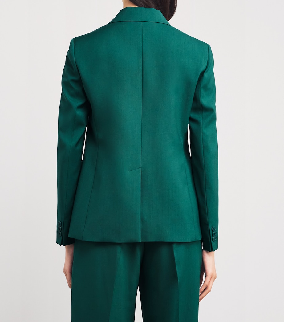 Virgin Wool Blazer GREEN Image 4
