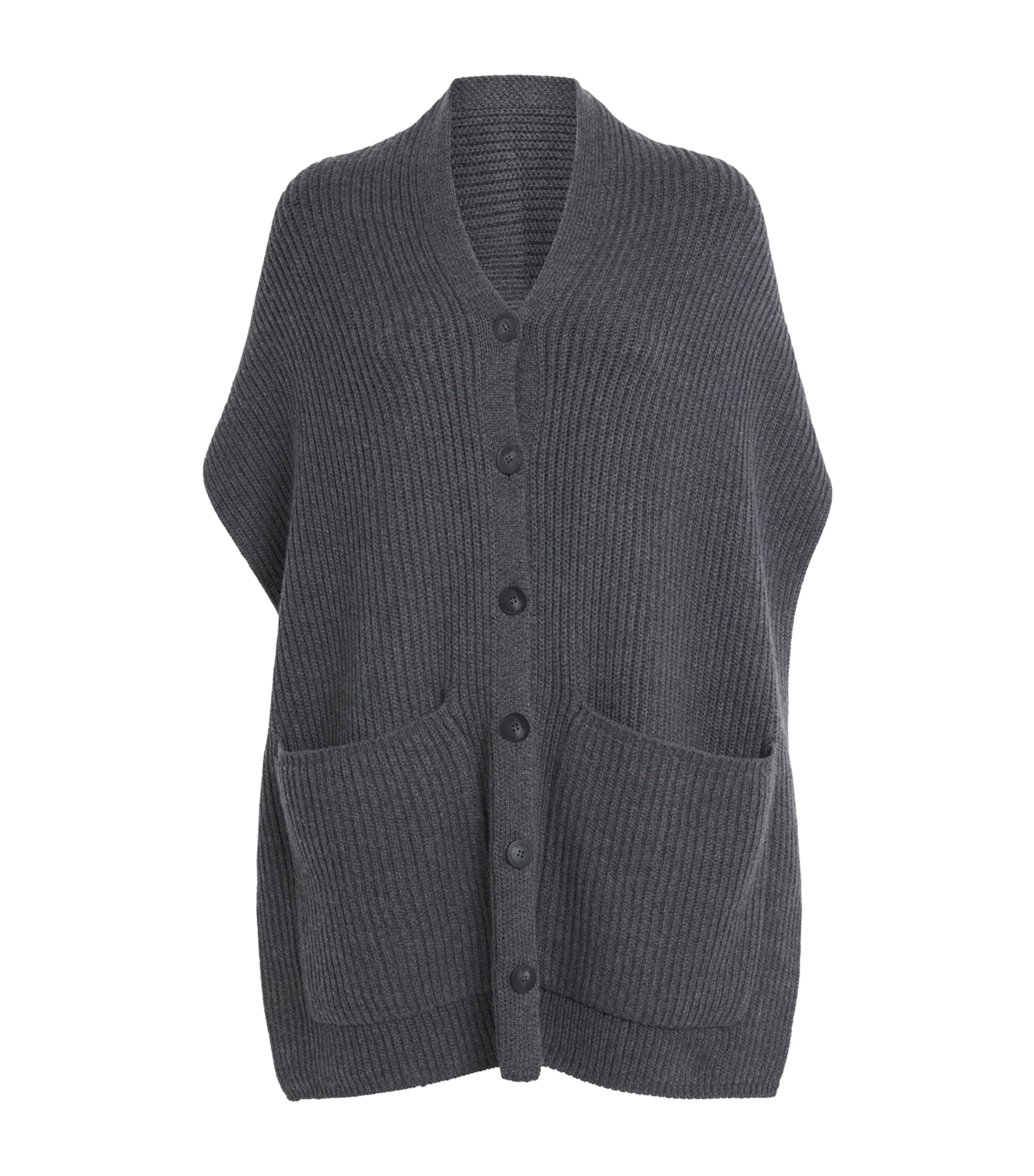 Joseph Merino-cashmere-silk Cardigan In Gray