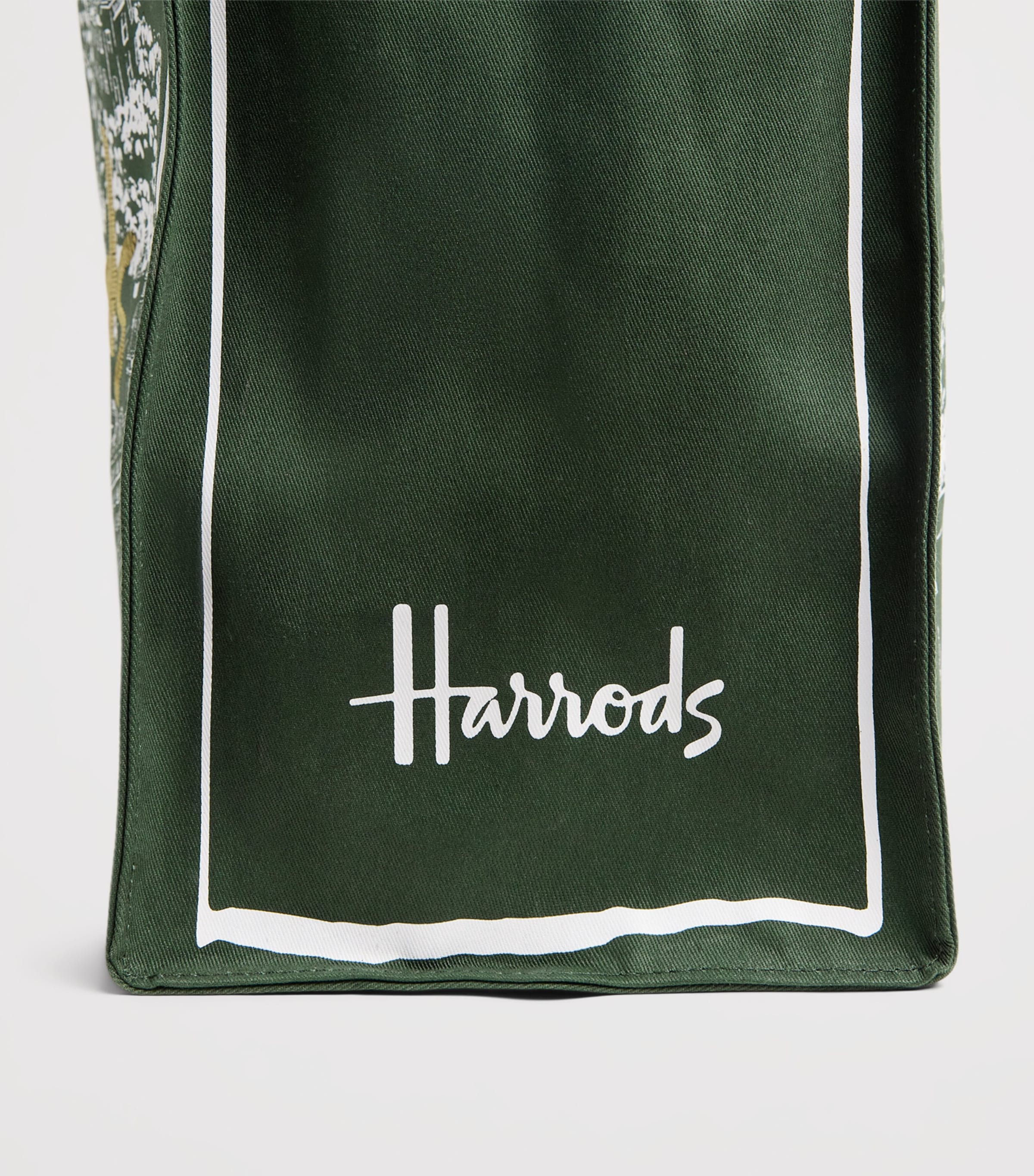 Harrods City Stories Shoulder Tote Bag Green Image 3