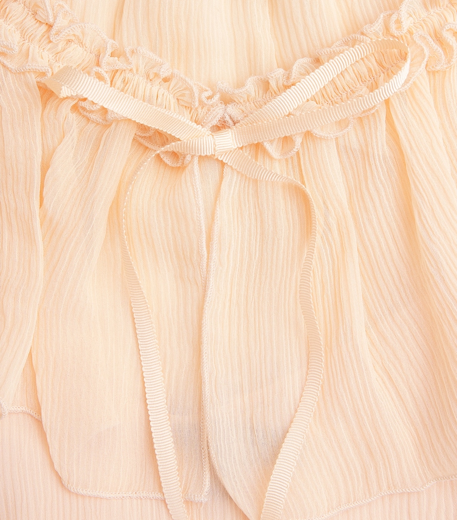 PAIGE Womens Plissé Michelina Blouse Light Peach Image 6
