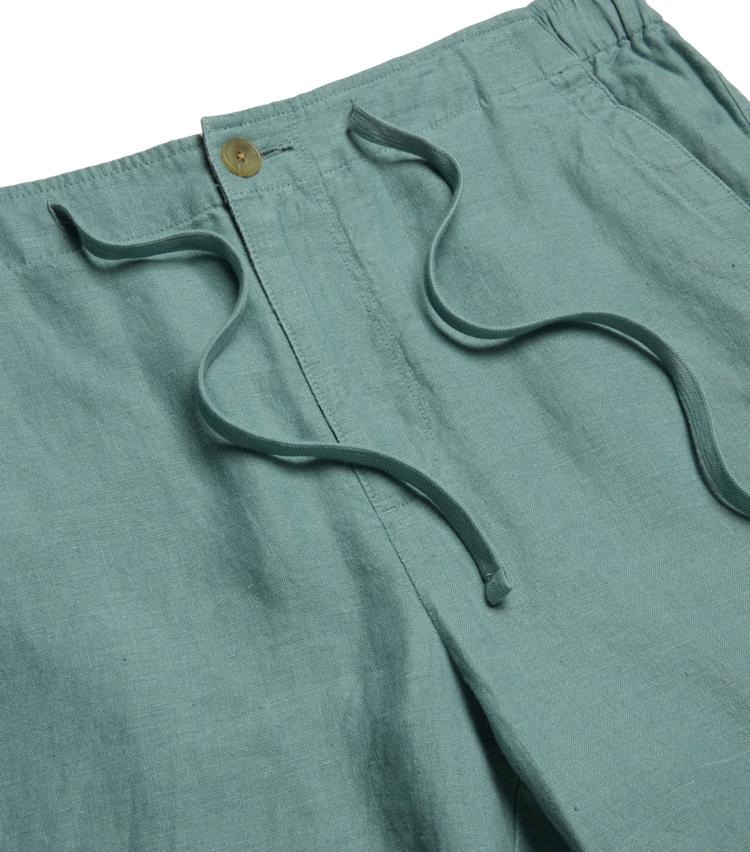 Linen Drawstring Shorts LAGOON-405LAG Image 2