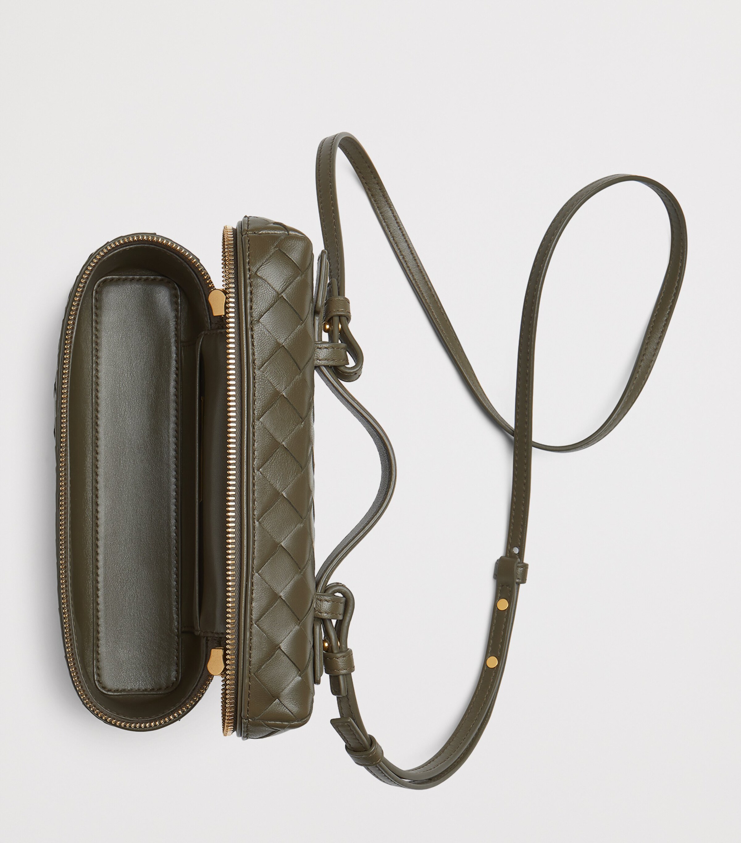 Bottega Veneta Green Leather Bang Bang Cross-Body Bag | Harrods UK