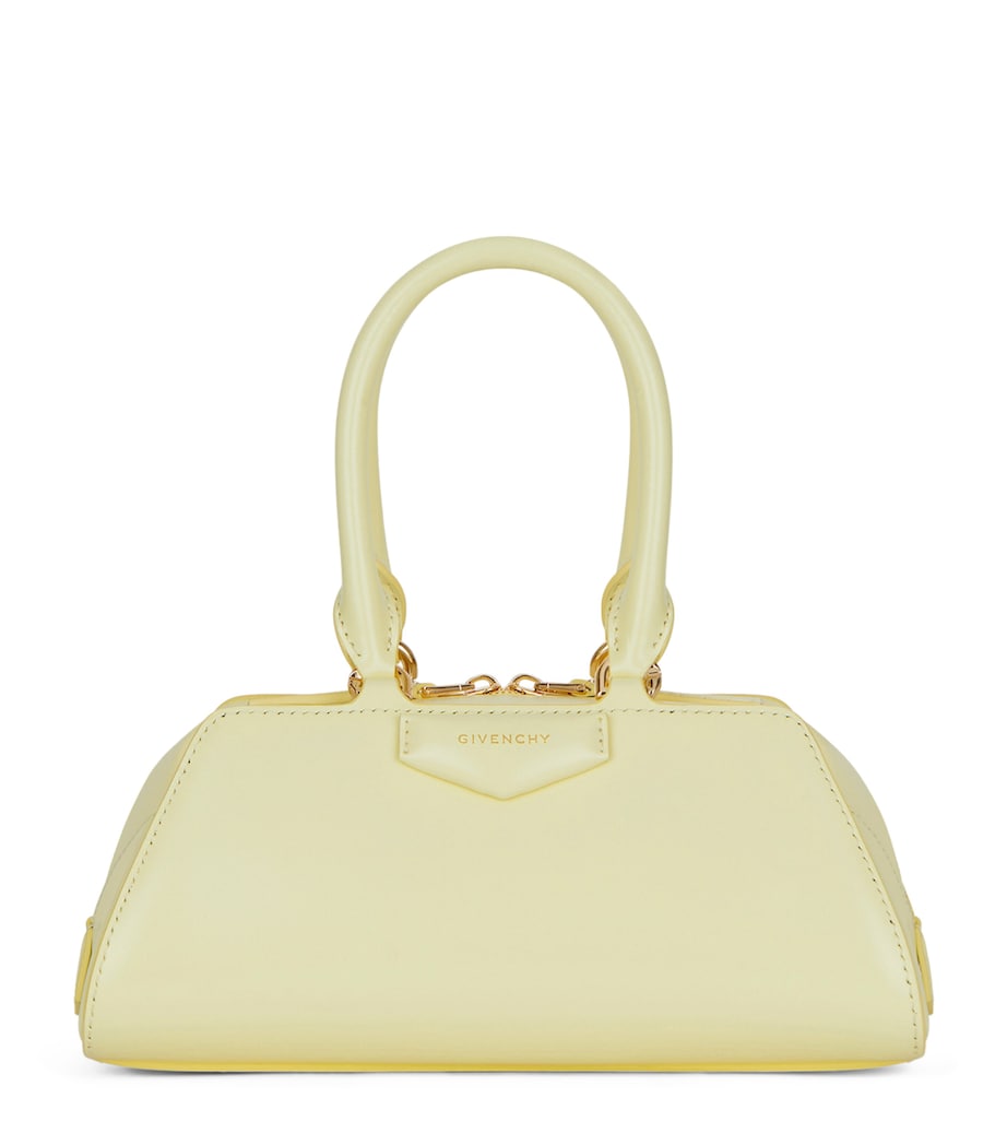 Mini Leather Antigona Cube East-West Top-Handle Bag BUTTER Image 1