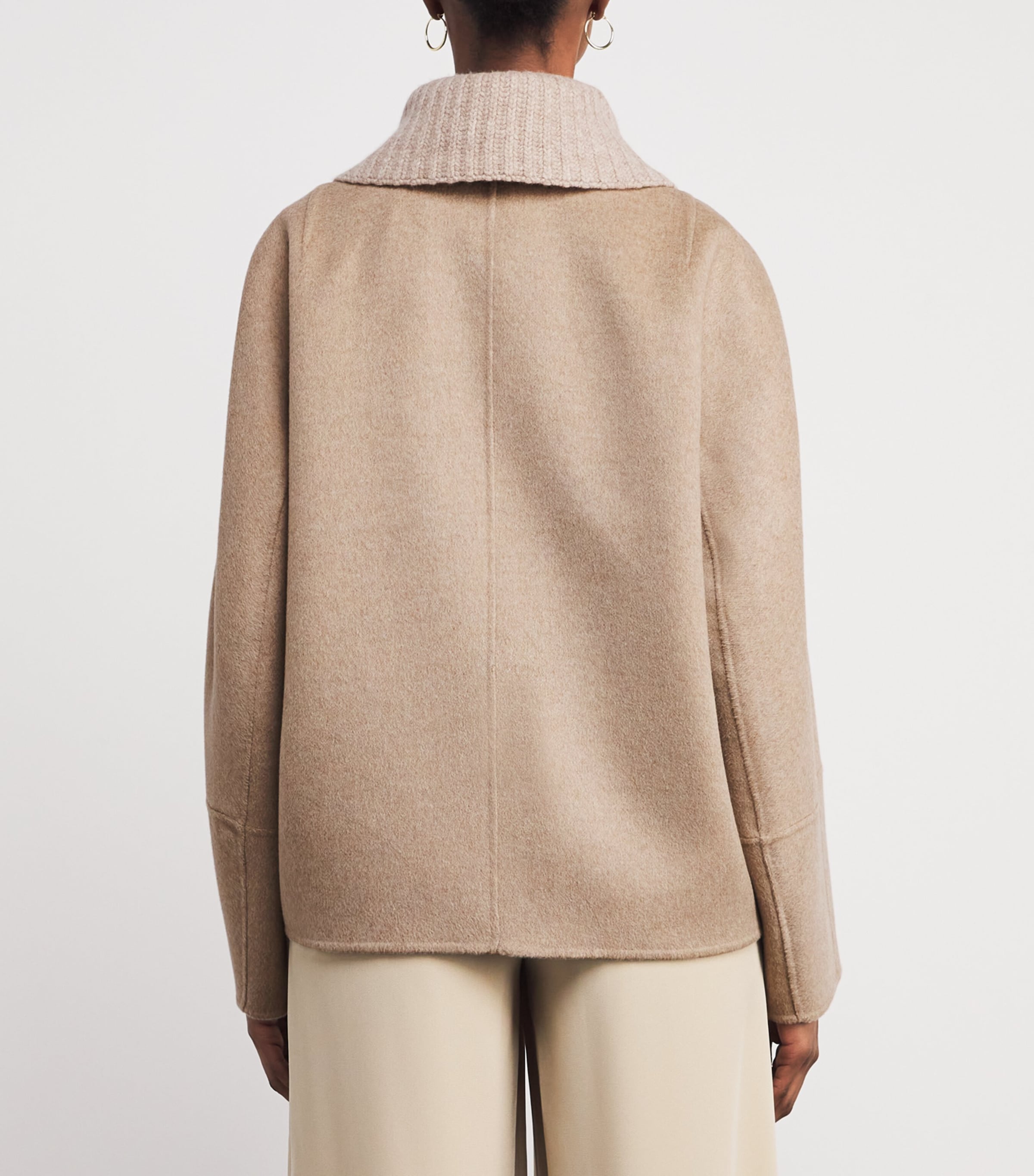 Joseph Womens Wool-Cashmere Cooksey Jacket Powder Melange Image 4