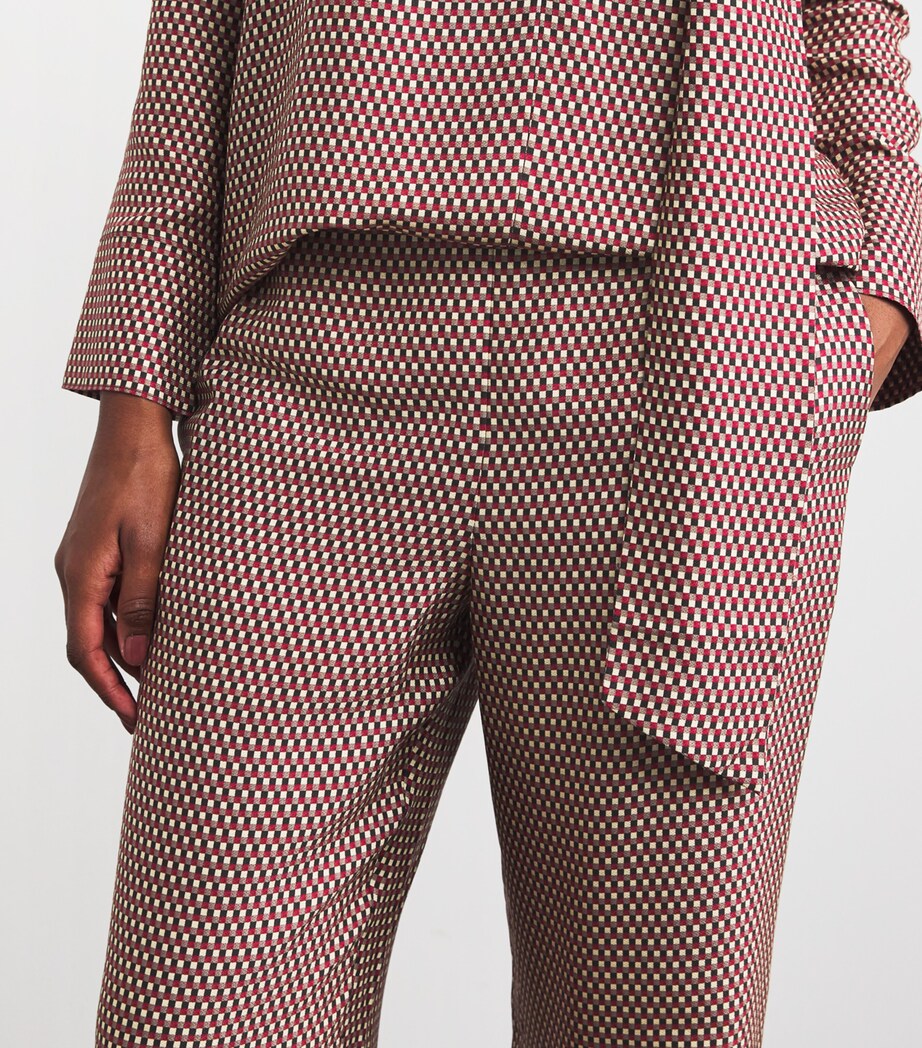 Check Print Sahel Trousers RUBY COMBO Image 6