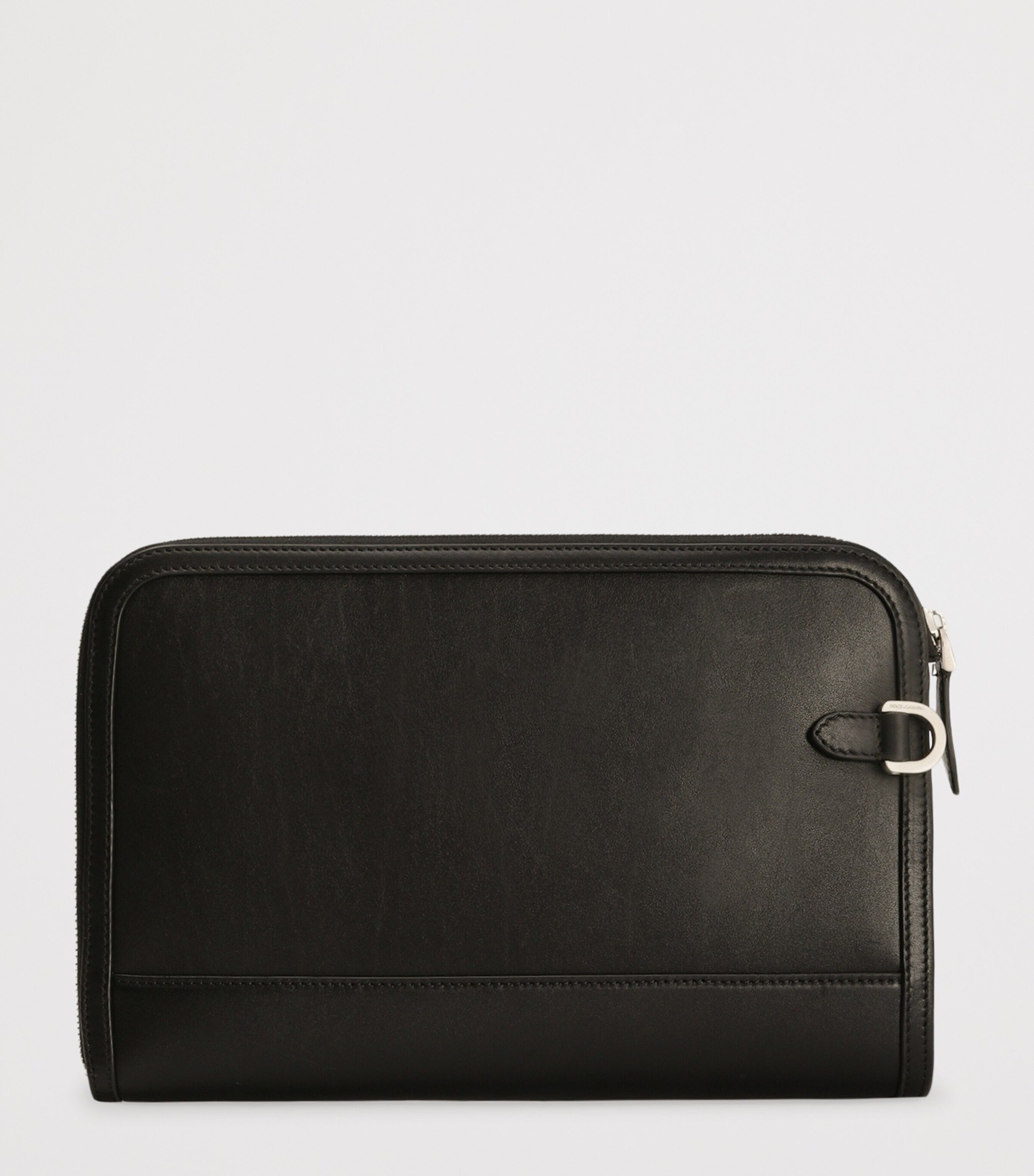 Dolce&Gabbana Plongé Calfskin Atene Pouch Black/white Image 4