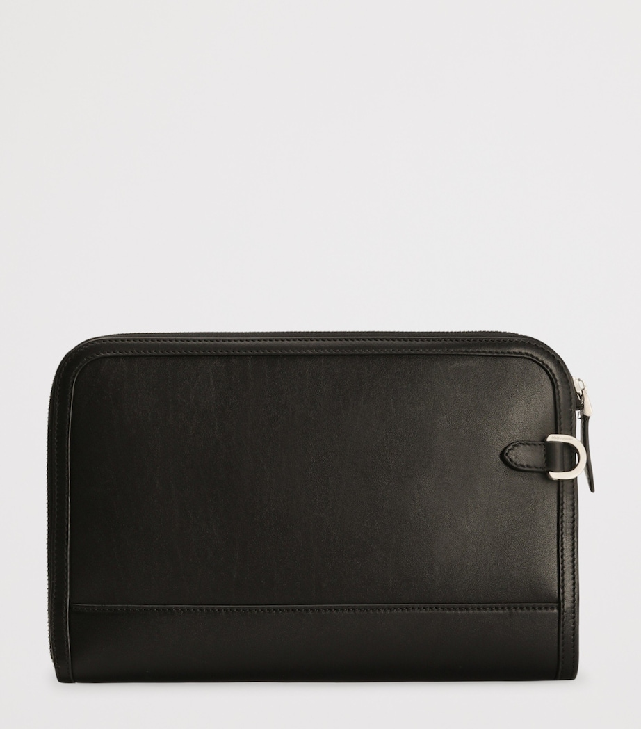 Dolce&Gabbana Plongé Calfskin Atene Pouch Black/white Image 4