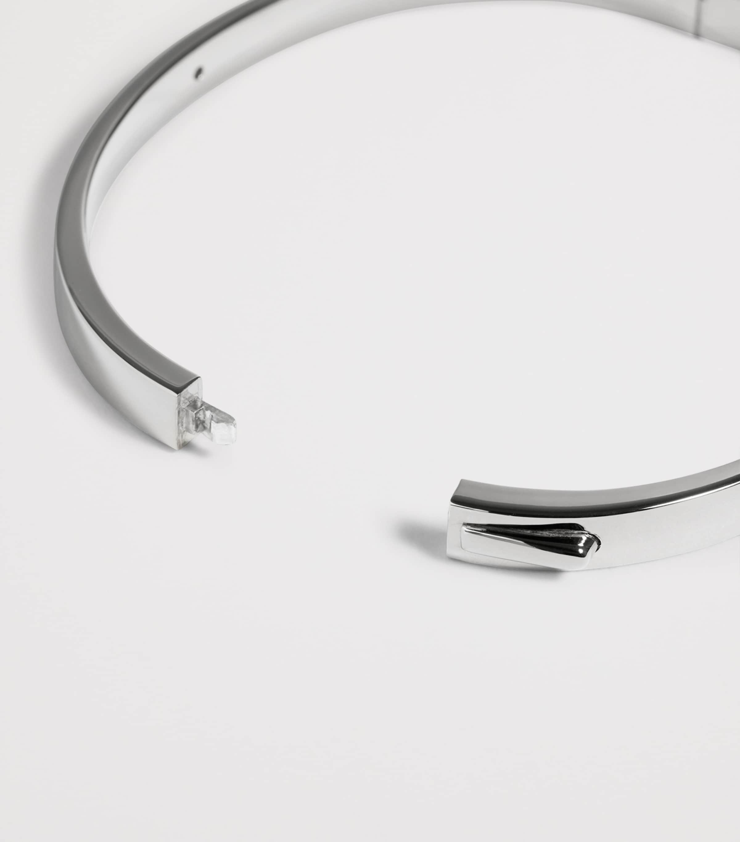 Monica Vinader Sterling Silver and Diamond Essentials Bangle Sterling Silver Image 4