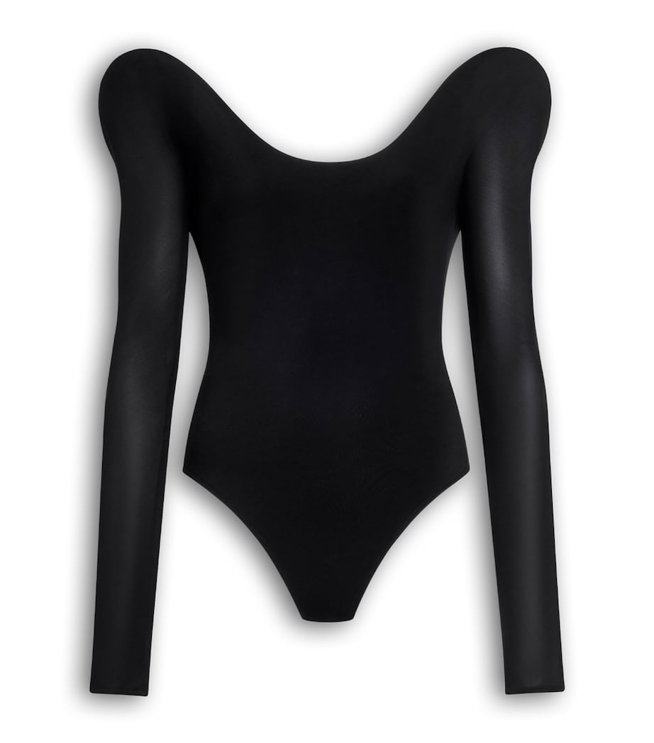 Open-Back Curved Bodysuit NOIR ALAIA Image 1