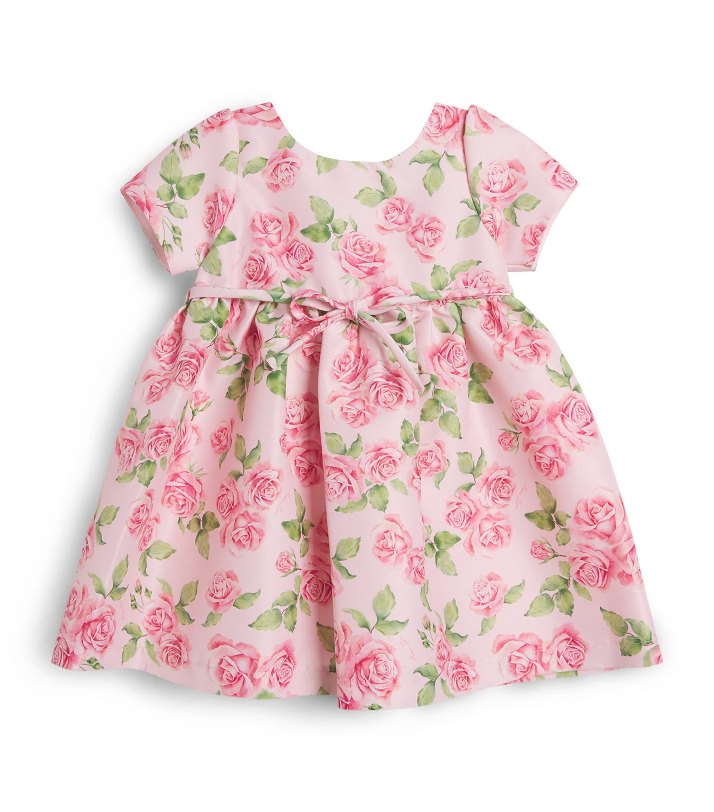 Mama Luma Floral Belted Dress (24-36 Months) Pink Image 1