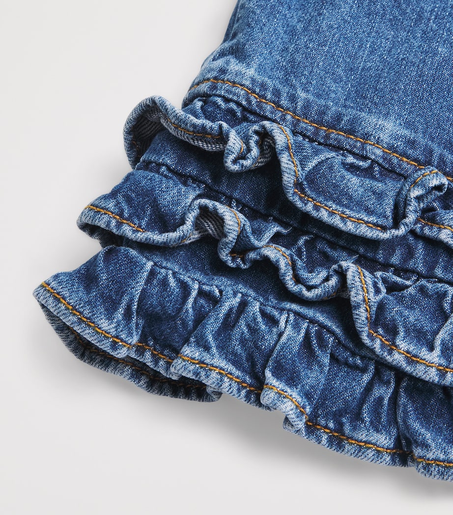 Denim Ruffle Shorts BLUE JEAN Image 5