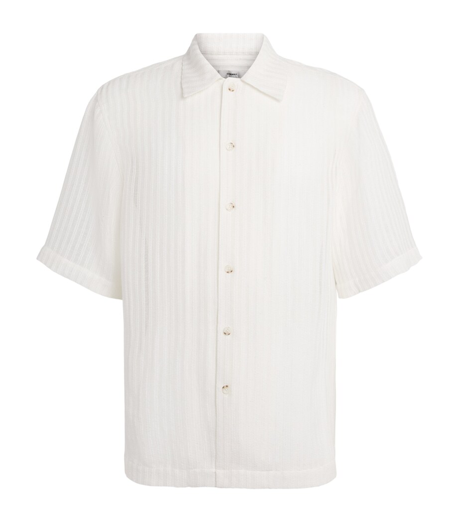 COMMAS Mens Sheer Short-Sleeve Shirt White Image 1
