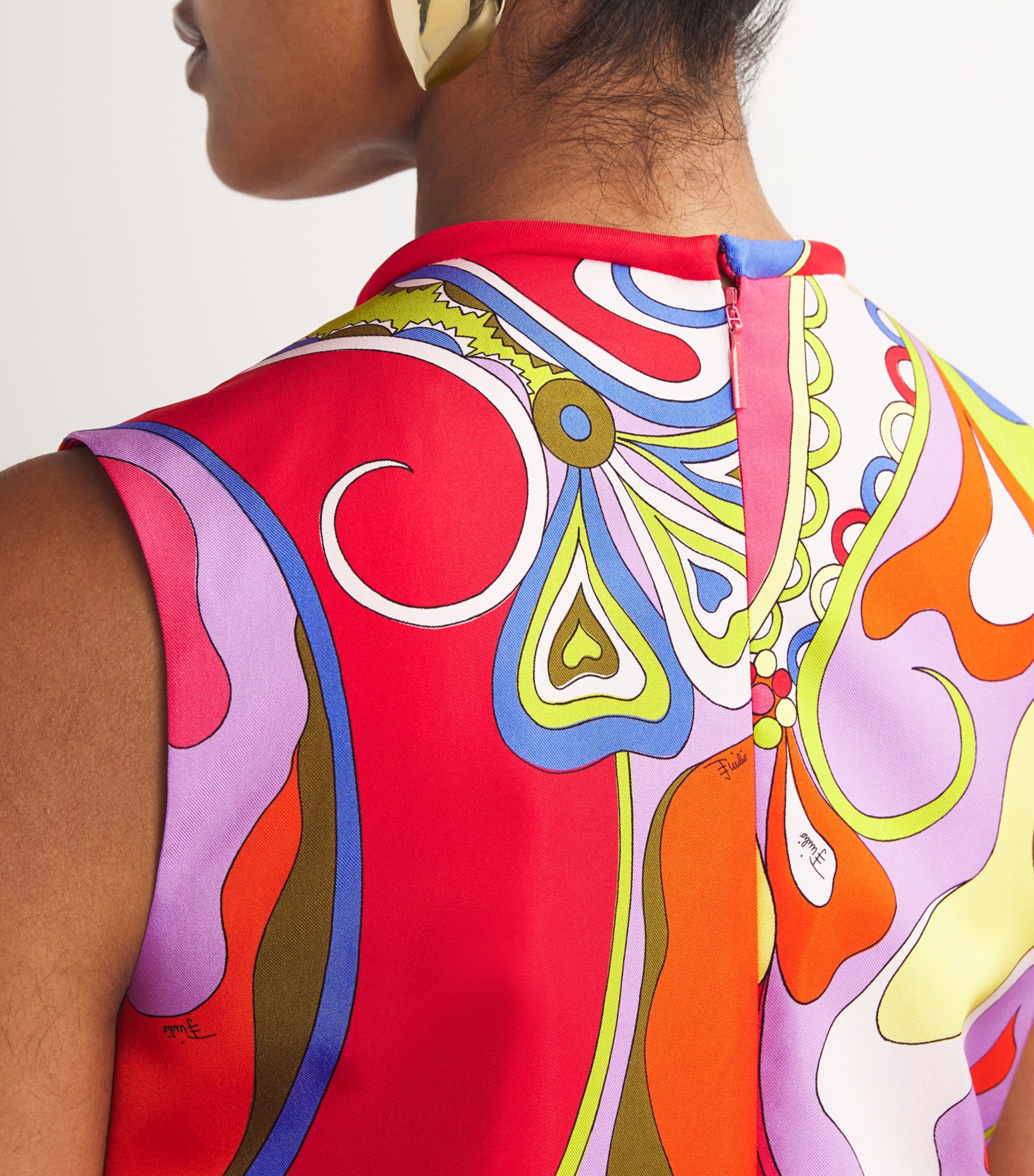 PUCCI Womens Silk Ophidee Mini Dress Multicolor Image 6