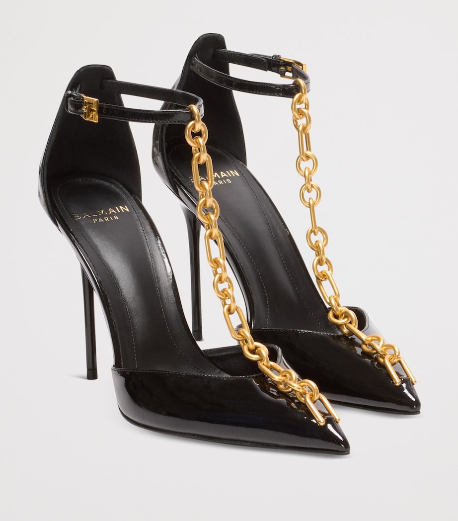 Leather Sync Heeled Mules 95 0PA NOIR Image 2