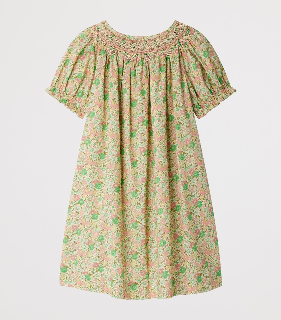Organic Cotton Liberty Print Jarah Dress (4-8 Years) FL ROSE PALE Image 2