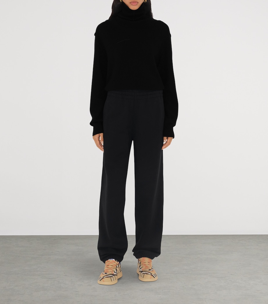 Check Label Sweatpants BLACK Image 2