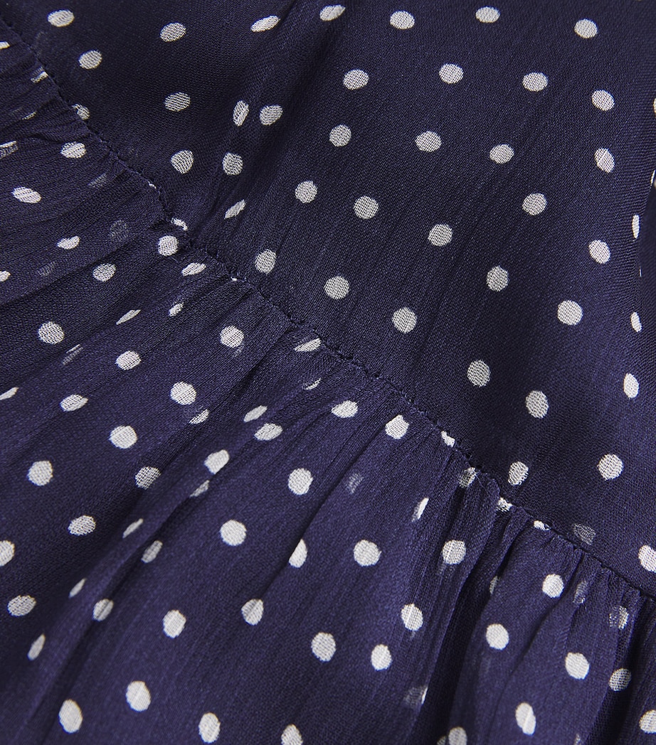 Pussybow Abi Midi Dress NAVY POLKA DOT Image 5