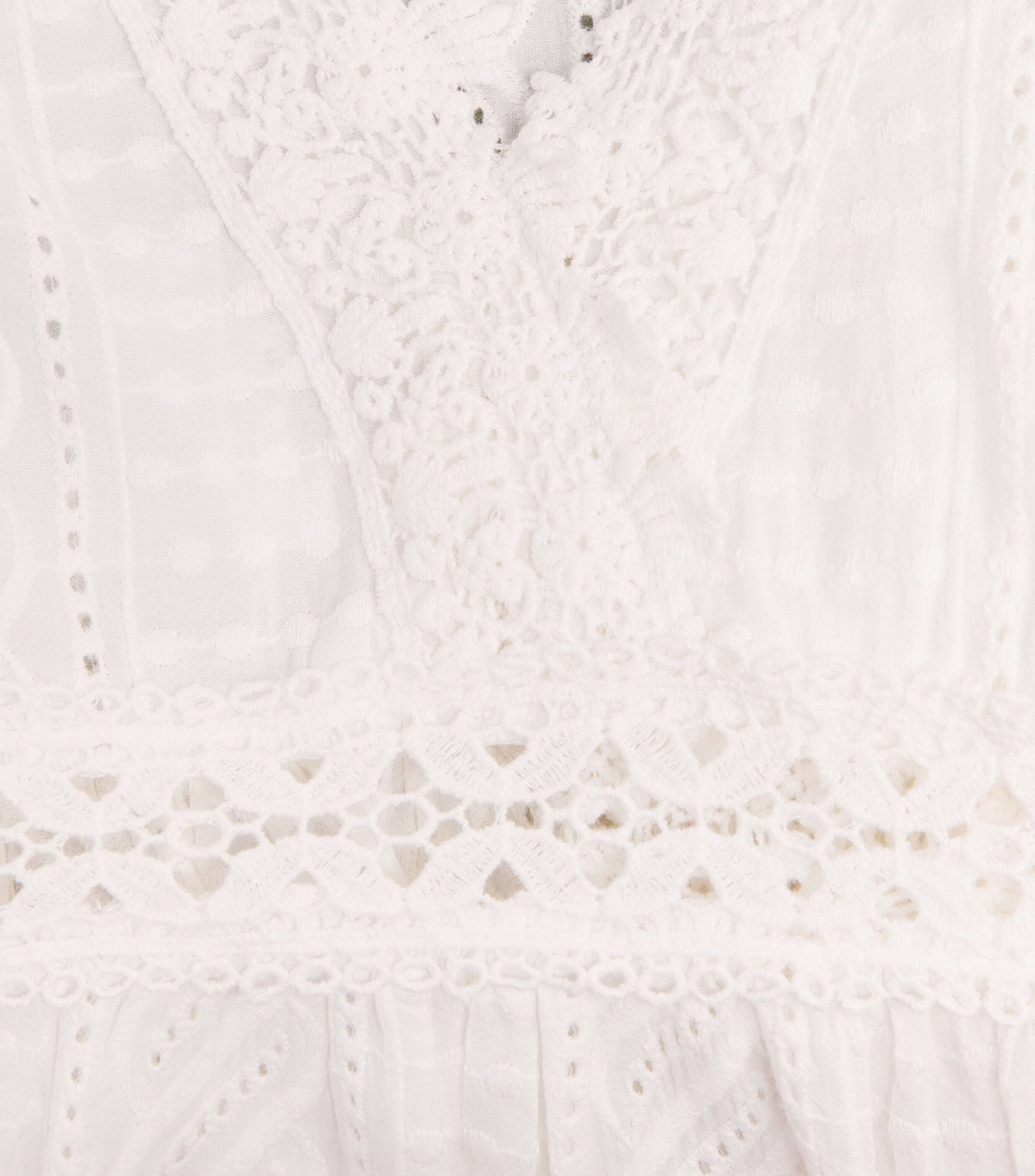 Cotton Victoria Mini Kaftan Dress WHITE4 Image 6